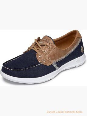 Canvas Boat Shoe with Goga Max Cushioning for Walking